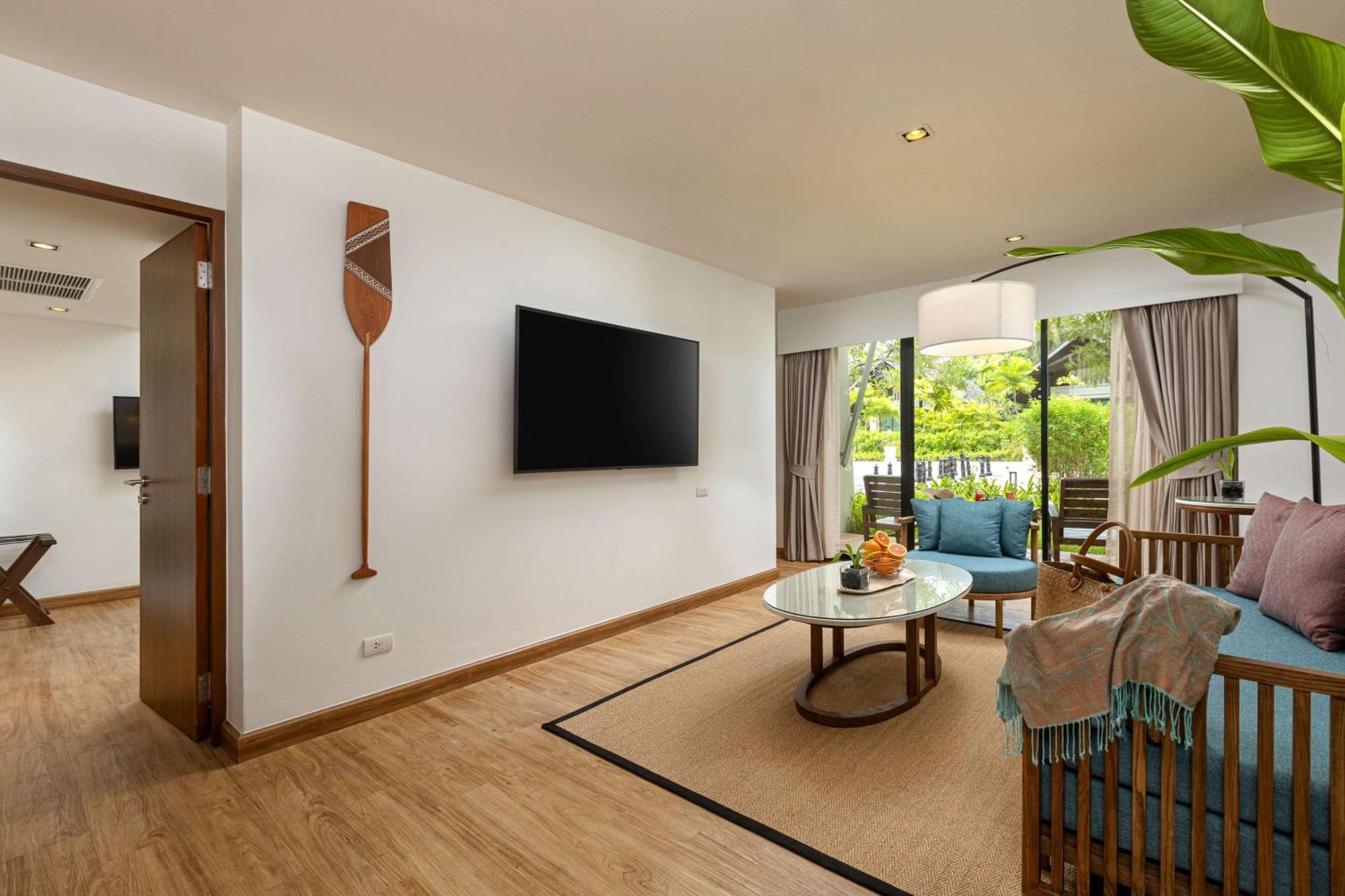 Outrigger Khao Lak Beach Resort - Sha Extra Plus Экстерьер фото Living room of a two-bedroom villa